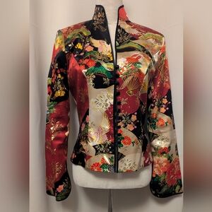 JS Collections Multicolor Floral Asian Jacket